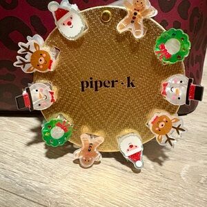 Piper K Tik Tok viral Christmas Hair Clips mini holiday Set NWT